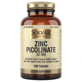 Solvar, Zinc Picolinate, 22 mg